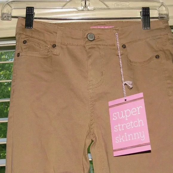 PLANET PINK Super Stretch Skinny Tan Pants Size 12 - Picture 2 of 5